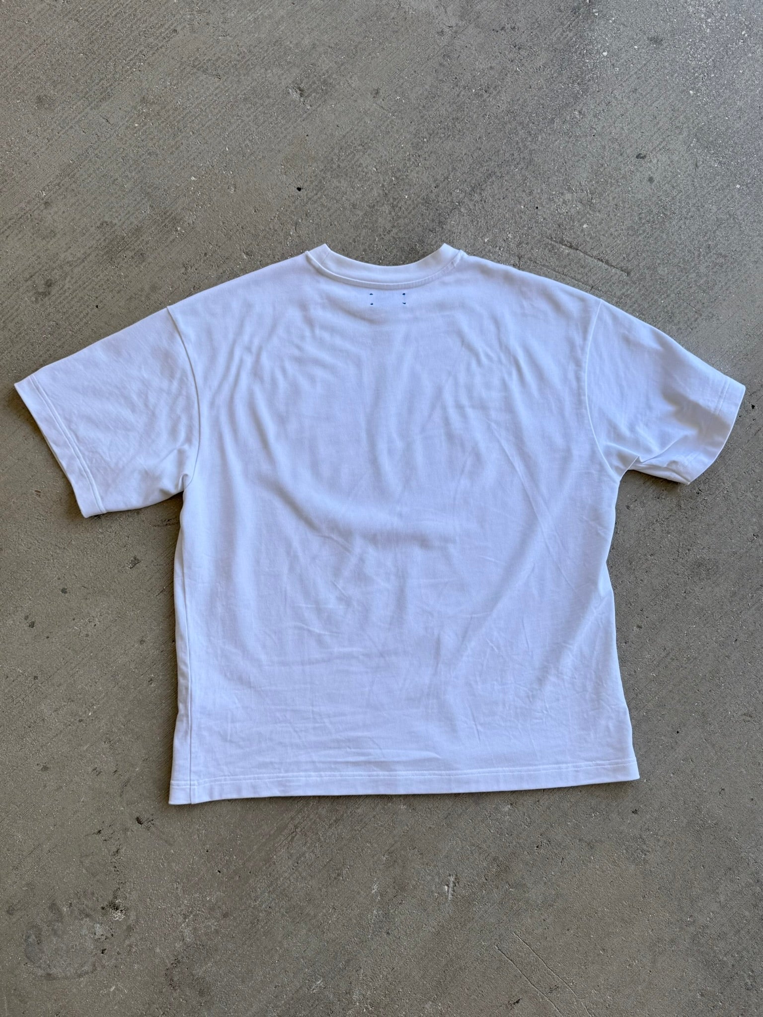 Hang Dry Gallery White Sunday Dinner tee — clean back view showing premium construction and relaxed silhouette