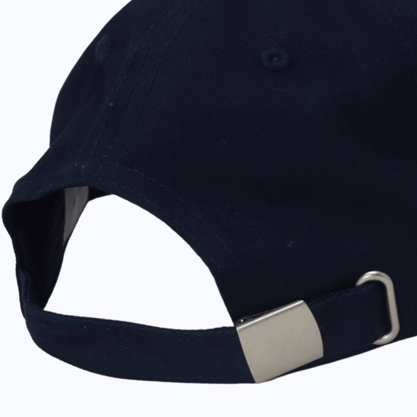 Hang Dry navy ballcap with adjustable strapback and silver hardware — clean and minimal everyday cap